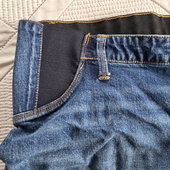 Isabel Maternity Side Panel Denim Shorts, Size 14 - Picture 2 of 6